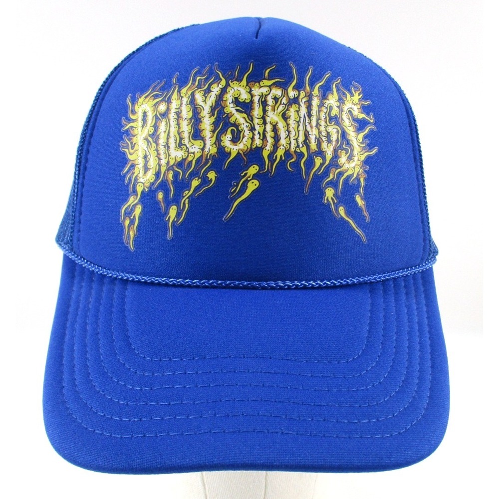 Billy Strings Blue Graphic Snapback Meshback Trucker Rock Blues Tour Hat OTTO